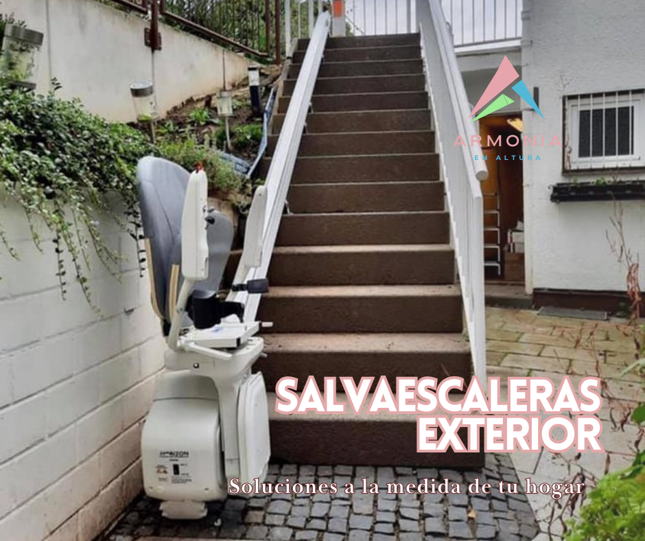 salvaescaleras exterior gris